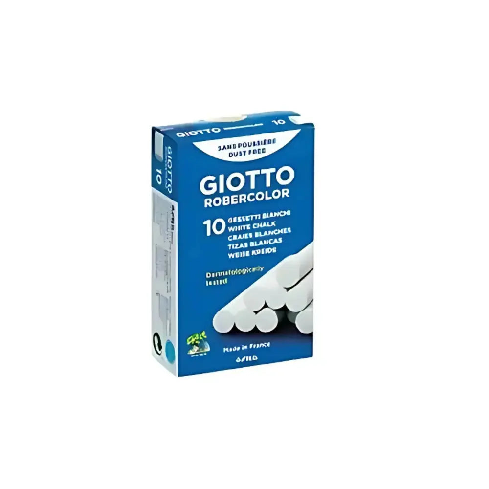 Box of Giotto Robercolor white chalk on a white background