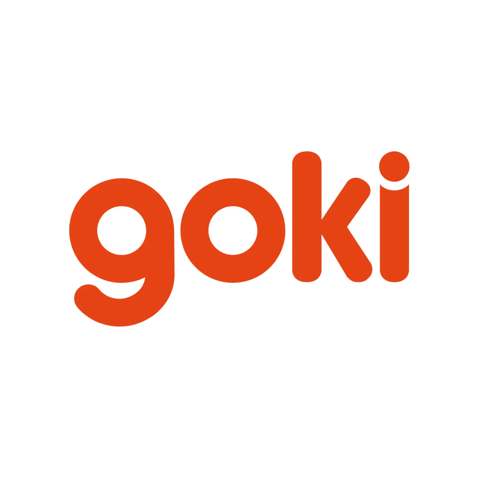 Orange 'goki' logo on a white background