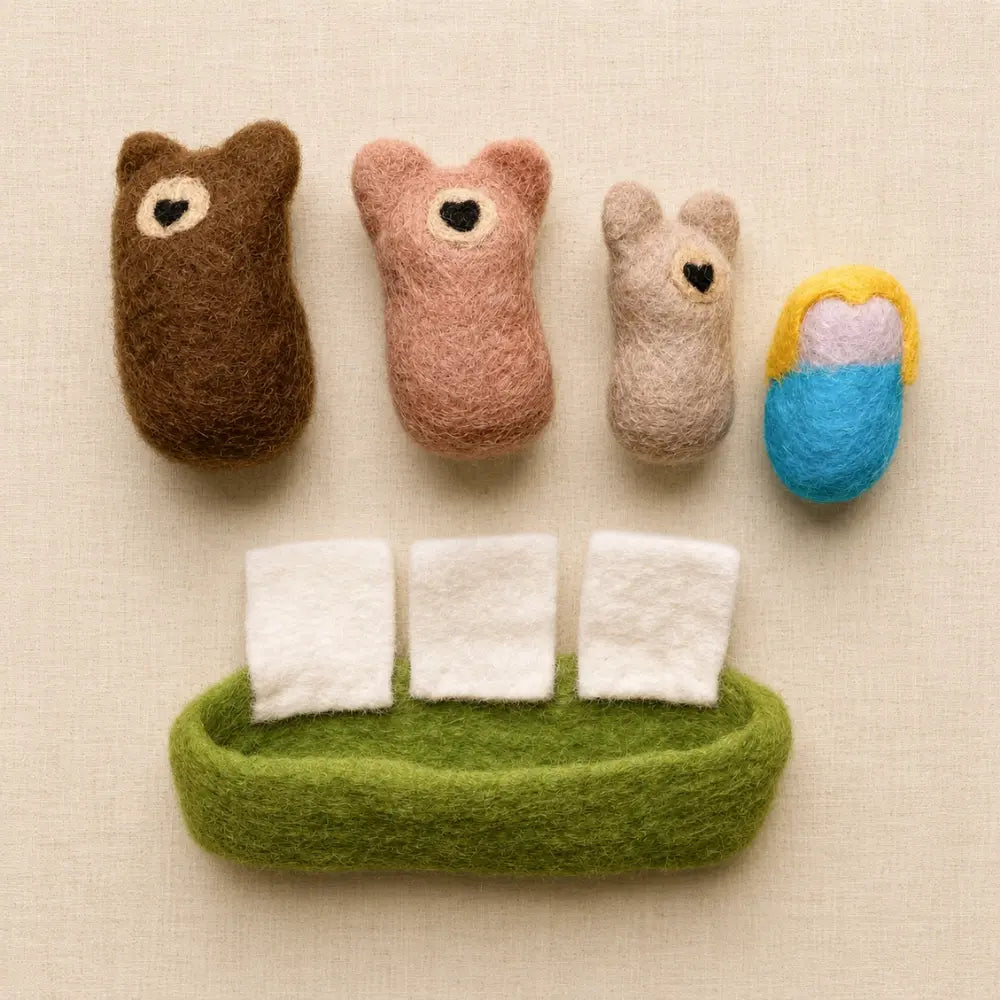 Goldilocks felt play set pieces