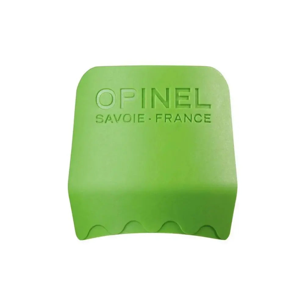 Green Opinel kids finger guard for cutting with a knife