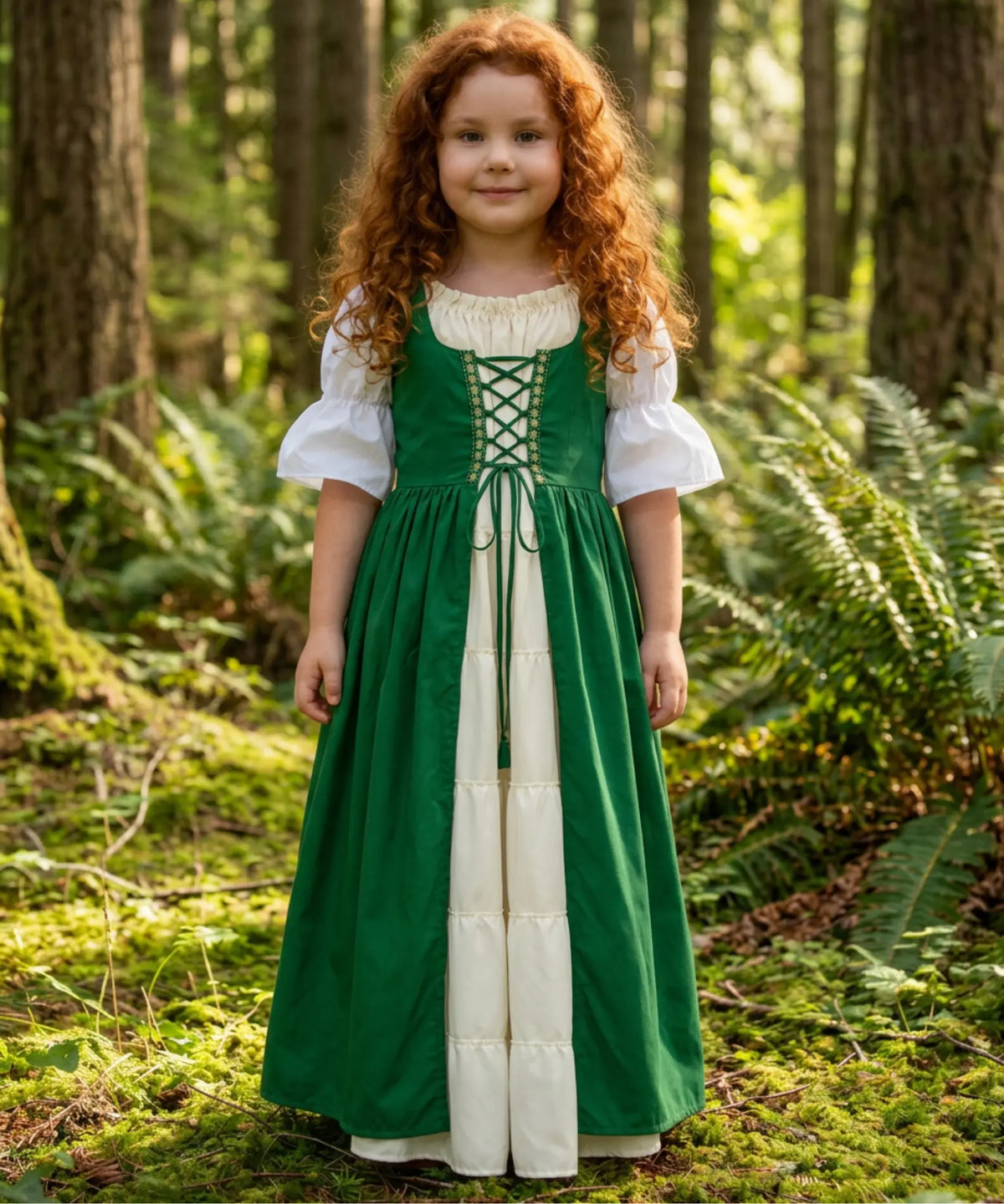 Green Storybook Princess Dress for Dress-Up & Pretend Play