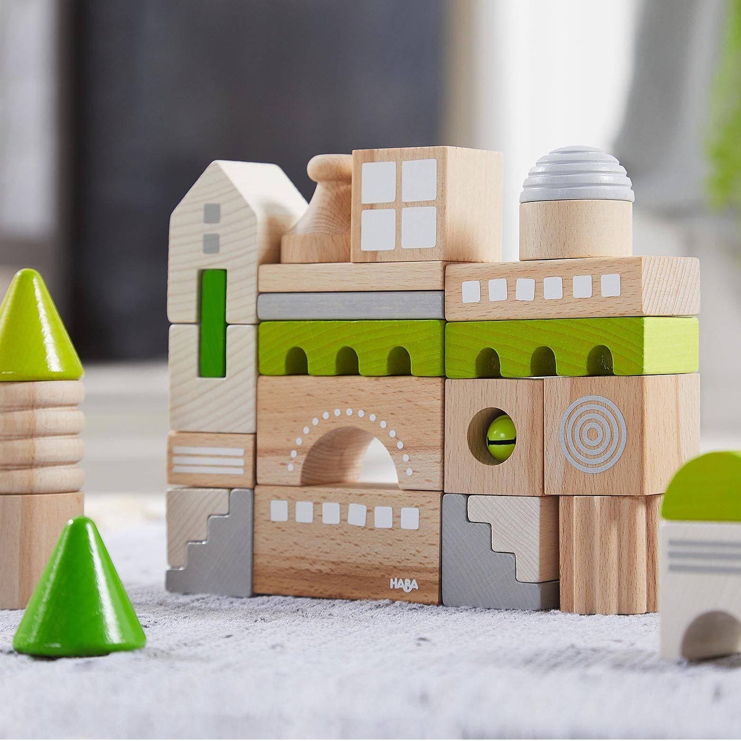 Coburg 28-Piece Wooden Building Blocks – Sustainable Open-Ended Play for Preschoolers