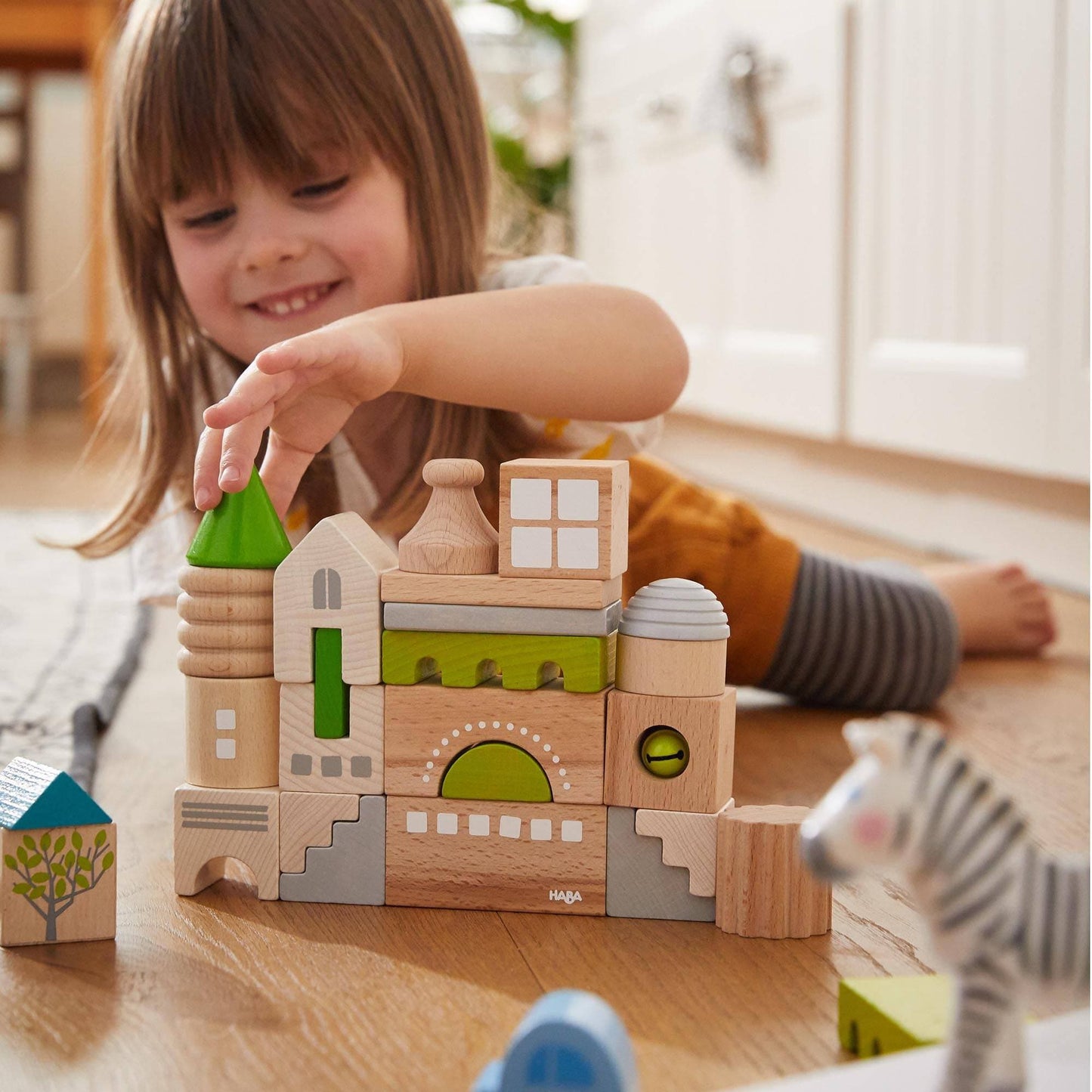 Coburg 28-Piece Wooden Building Blocks – Sustainable Open-Ended Play for Preschoolers