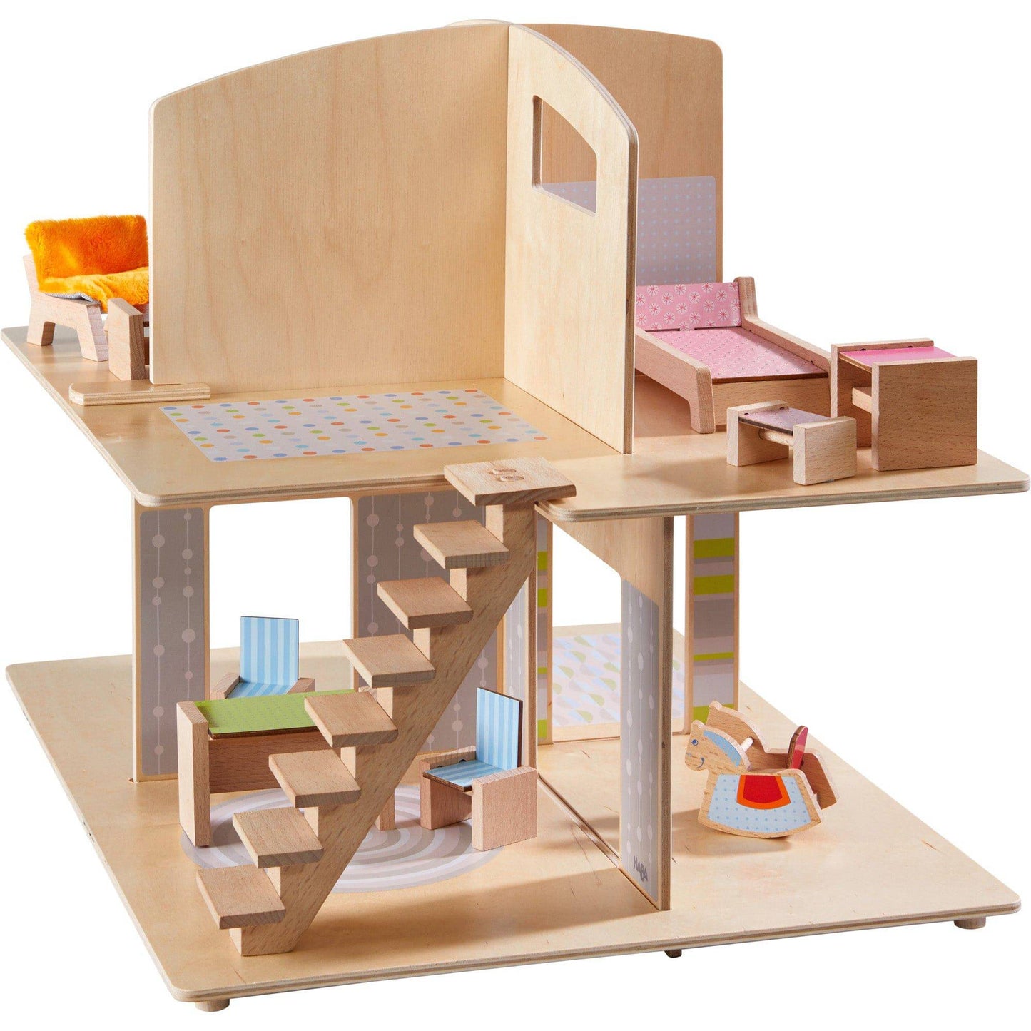 Little Friends Dollhouse Town Villa with Furniture – Wooden HABA Dollhouse