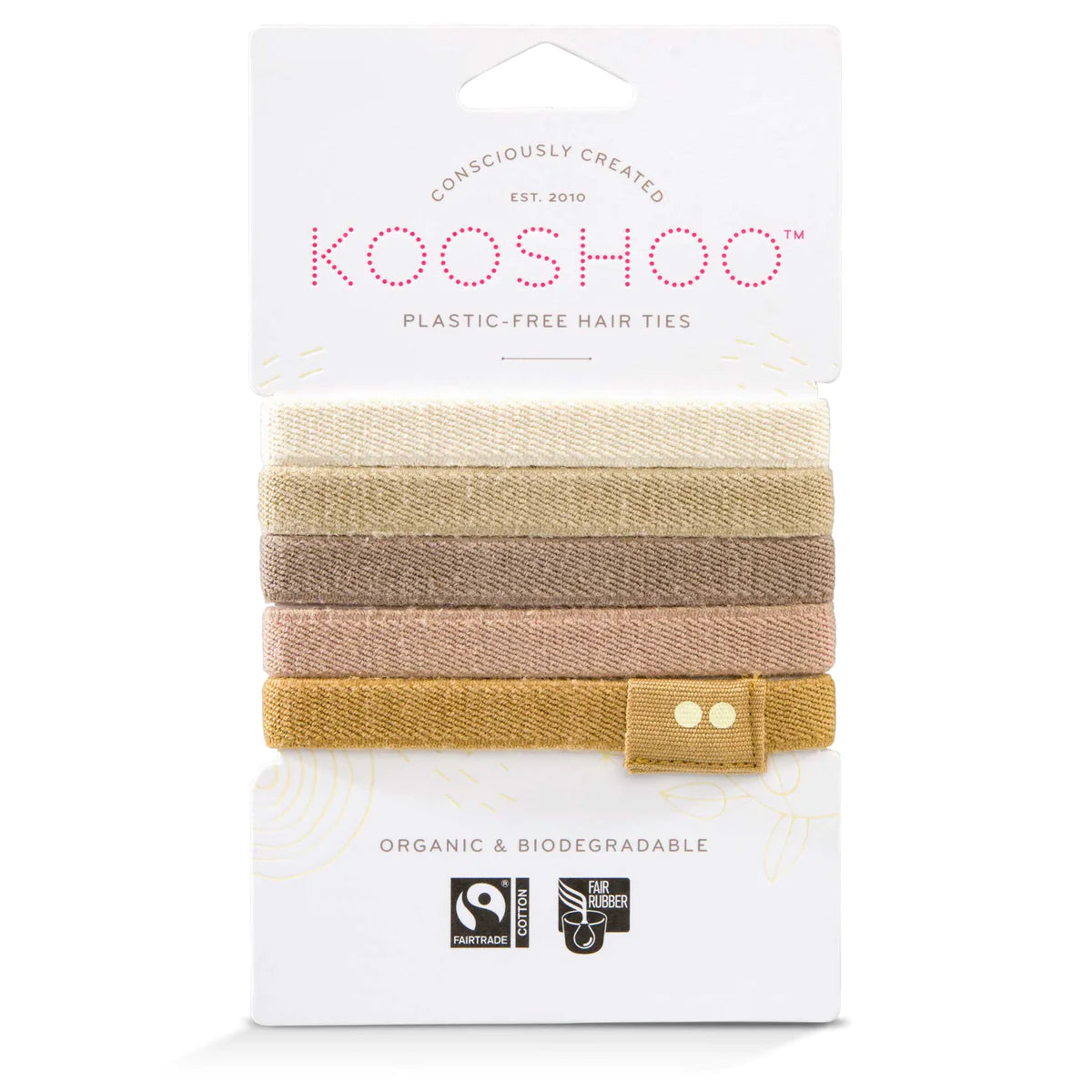 Plastic-Free Organic Hair Ties by Kooshoo for blond hair