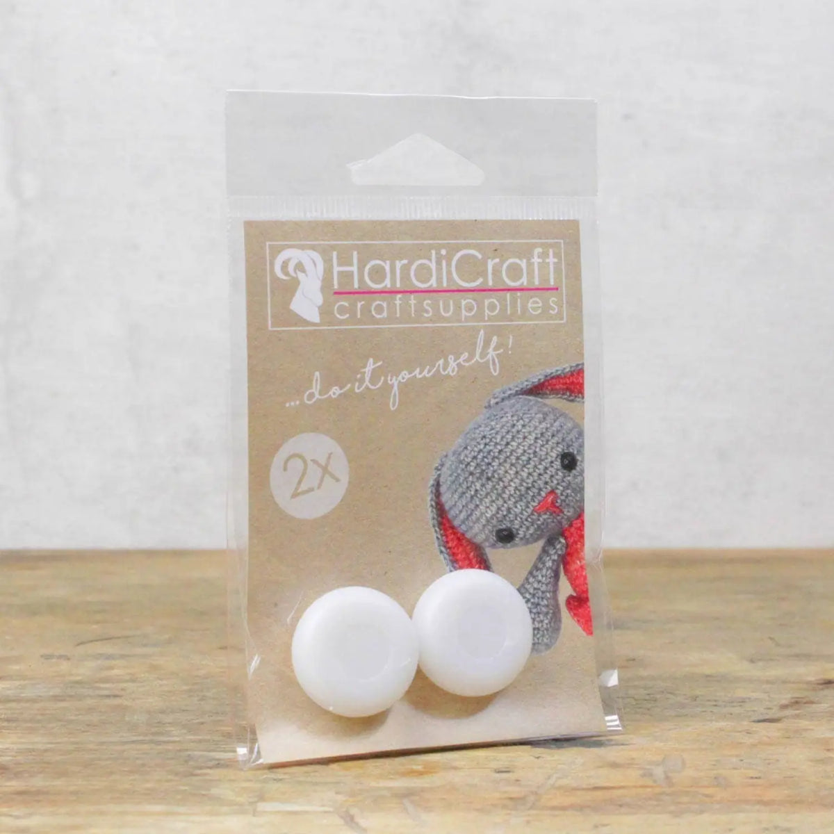 Hardicraft set of two 22 mm rattle discs for crochet, knitting, and handmade toy projects