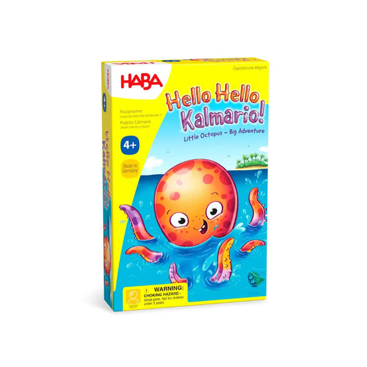 Front of Hello Hello Kalmario tile-laying game box by HABA for kids
