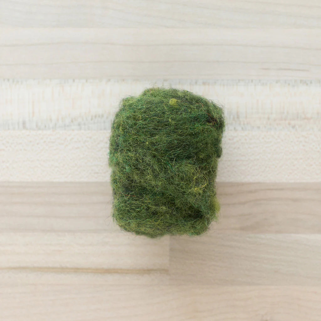 Felter’s Multi-tonal Fleece Merino-Suffolk Mix for Dry and Wet Felting in Hemlock Green