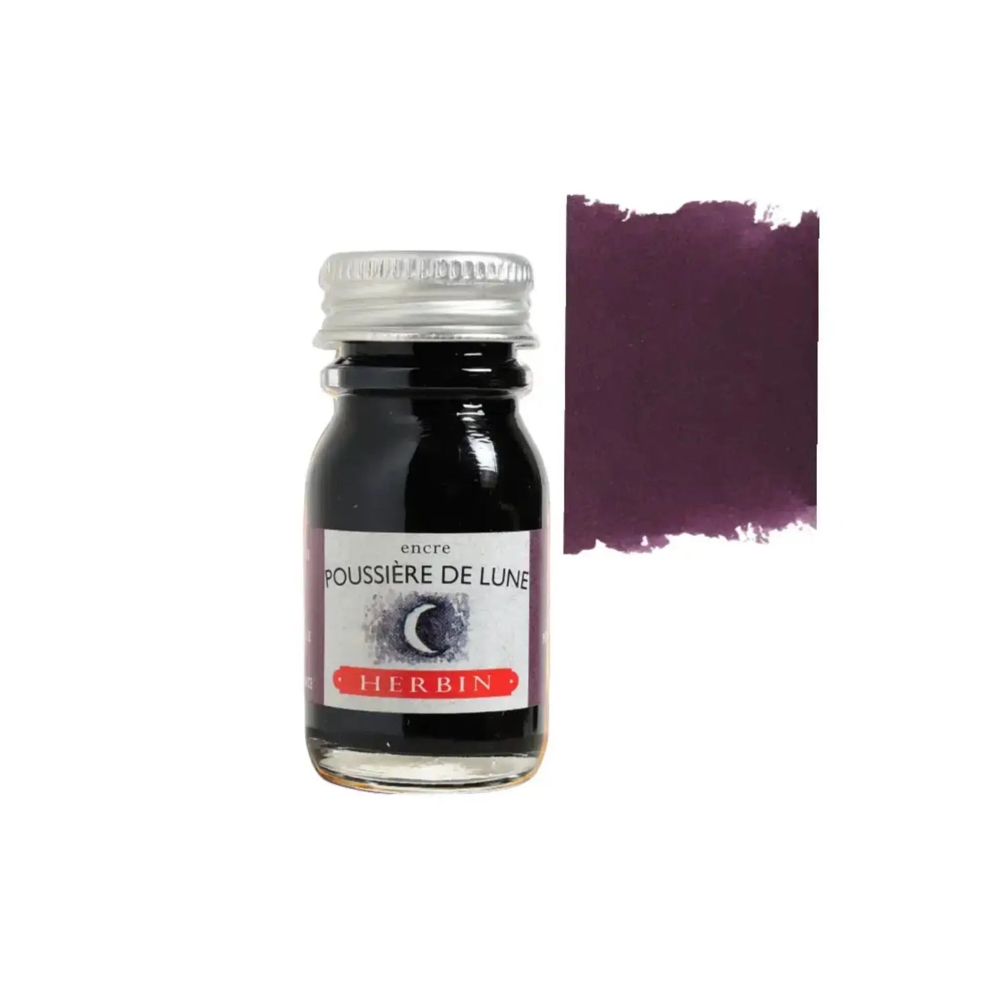 herbin poussiere de lune moon dust fountain pen ink 10 ml bottle with swatch
