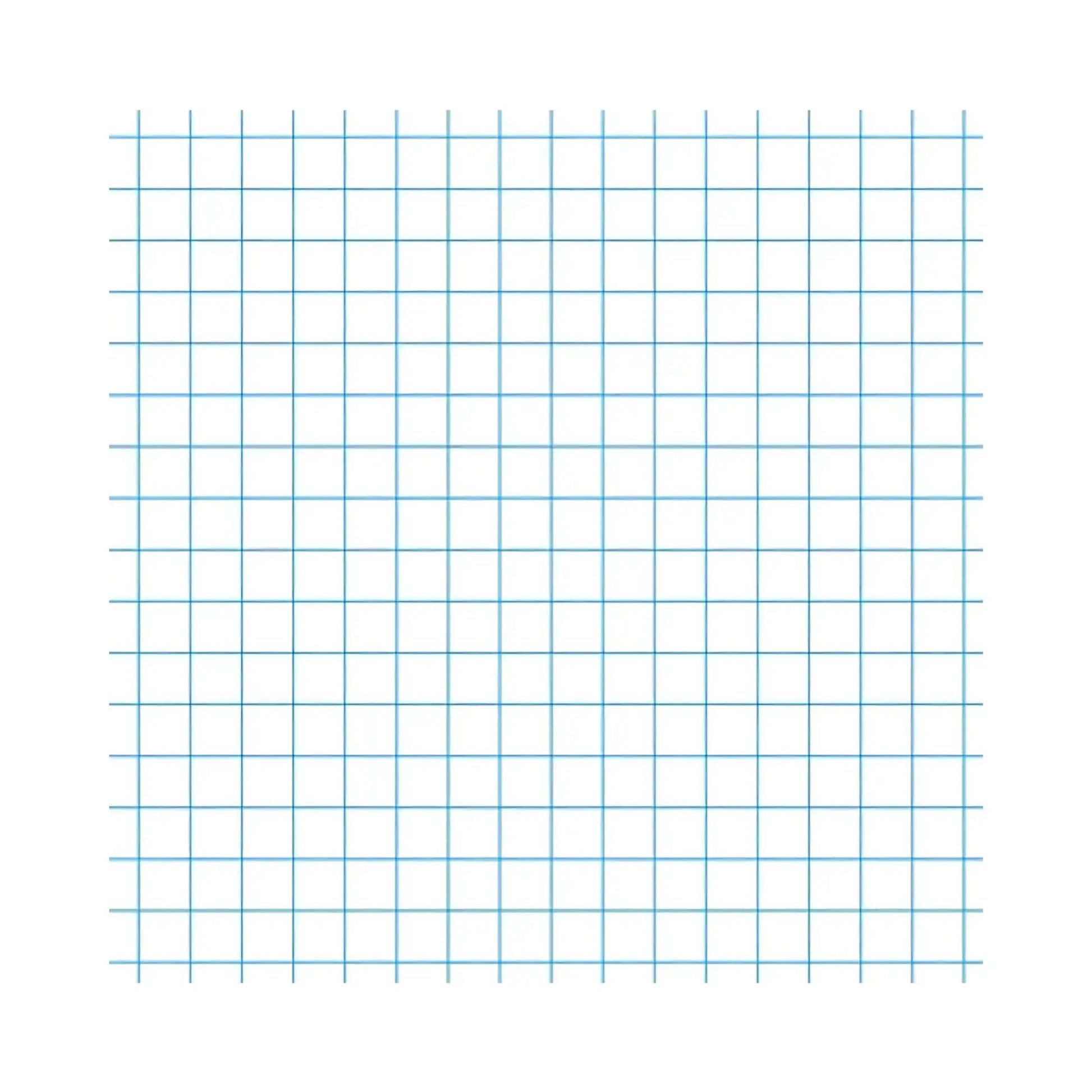 Small square grid paper with blue lines on a white background