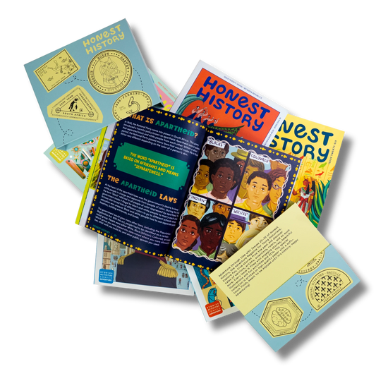 Children’s history magazine bundle showing issues 25 to 30 with storage box and magazines displayed together