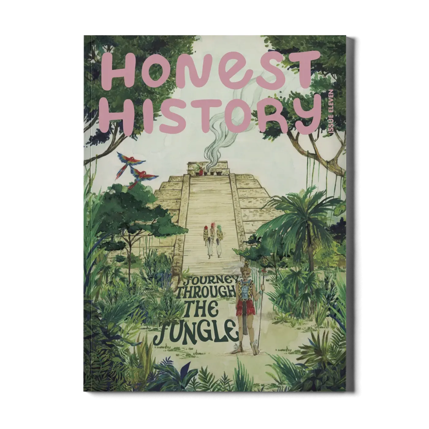 Book cover of 'Honest History: Journey Through The Jungle' with illustrations of people in a jungle setting.