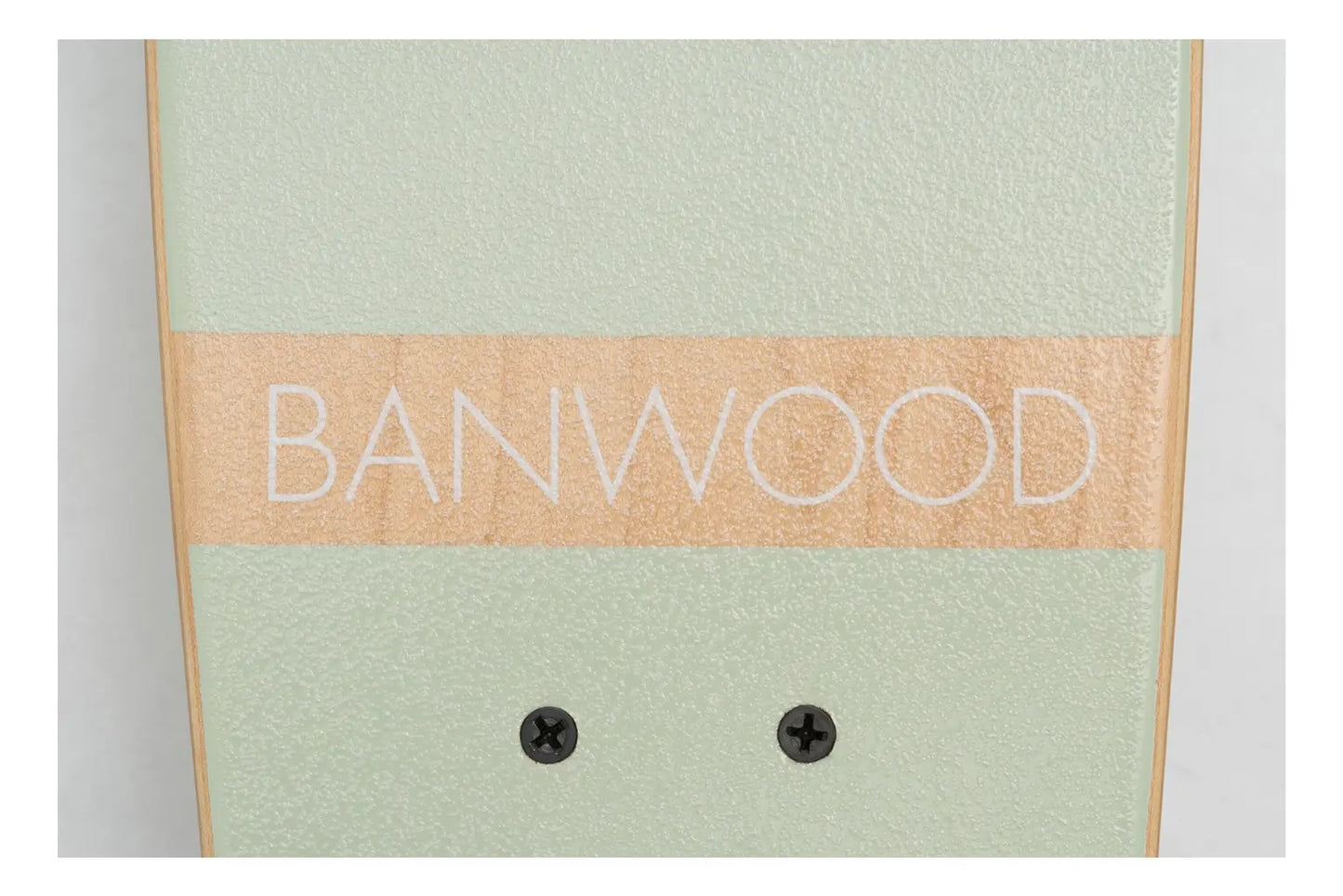 Earring display card with 'BANWOOD' branding on a light green background