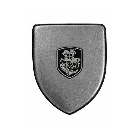 Soft Knight's soft shield for costume or pretend play with a crest on front of a knight and dragon