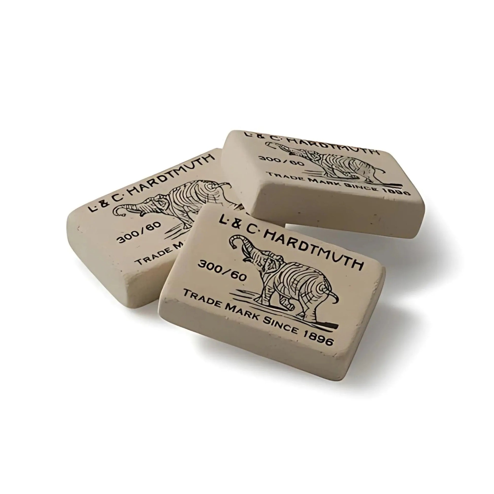 koh-i-noor 300/60 natural rubber erasers small stack graphite and colored pencil erasing