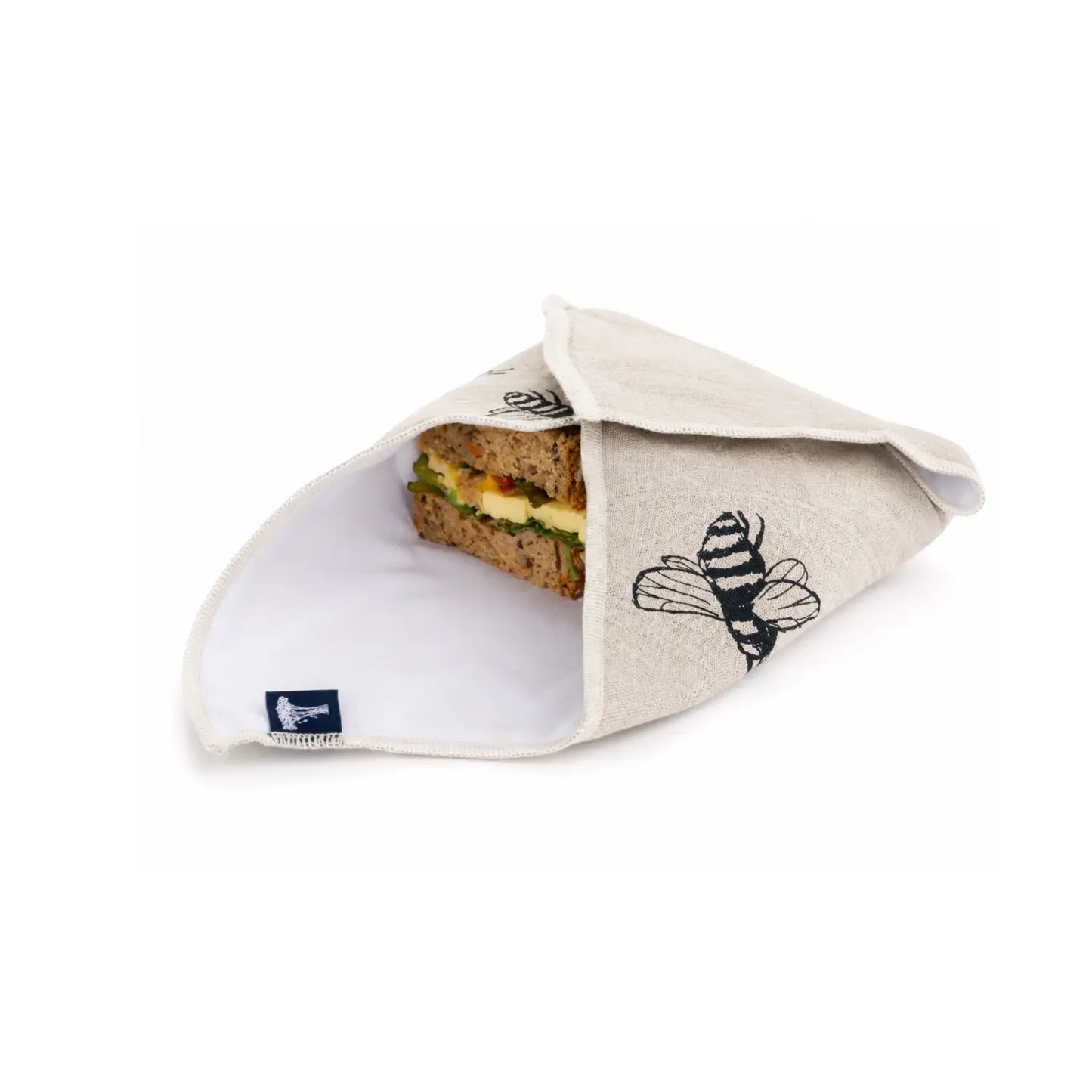 Reusable Linen Sandwich Wrap – Honey Bee | Helen Round