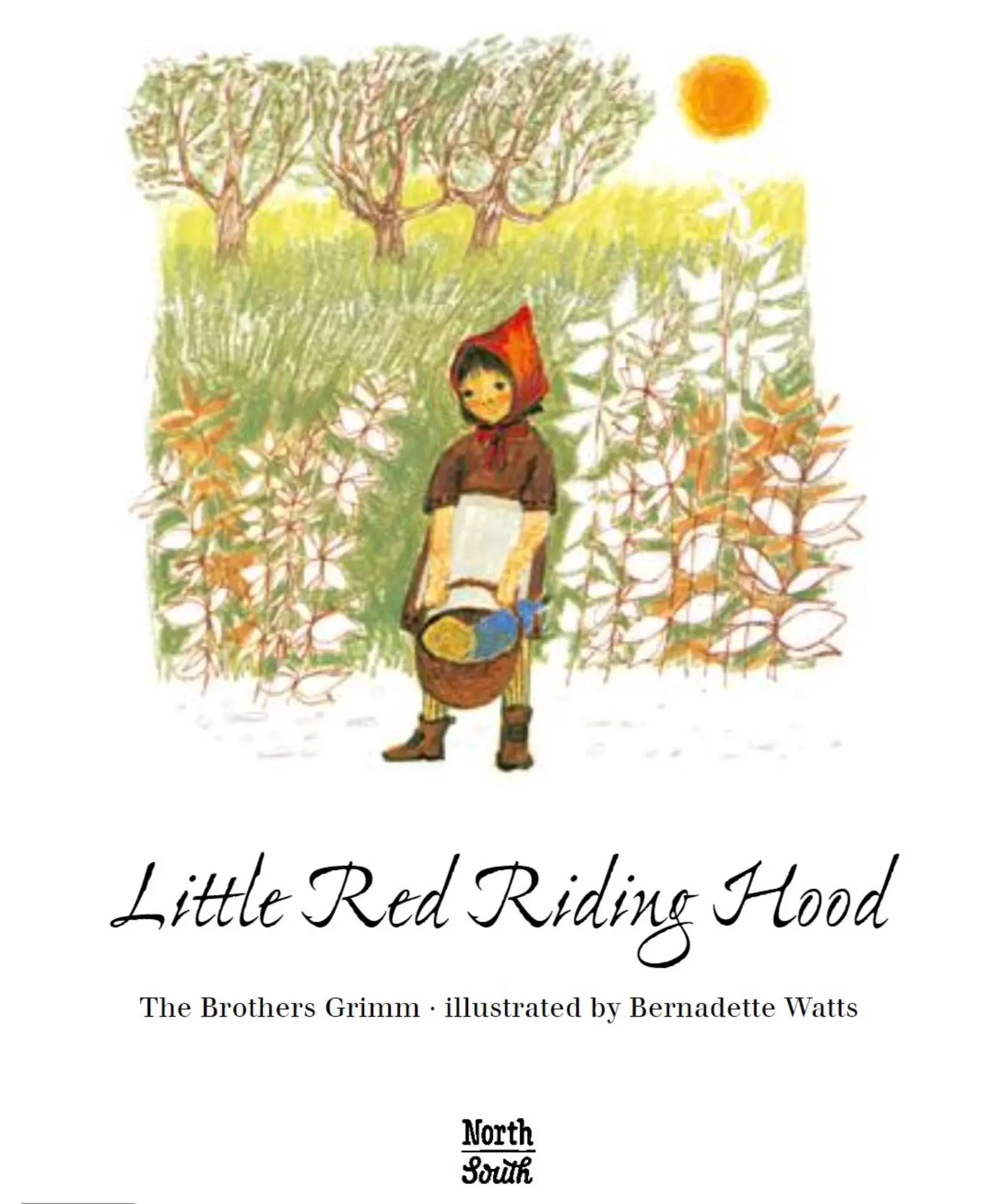 Book cover of 'Little Red Riding Hood' with illustration of a girl in a forest.