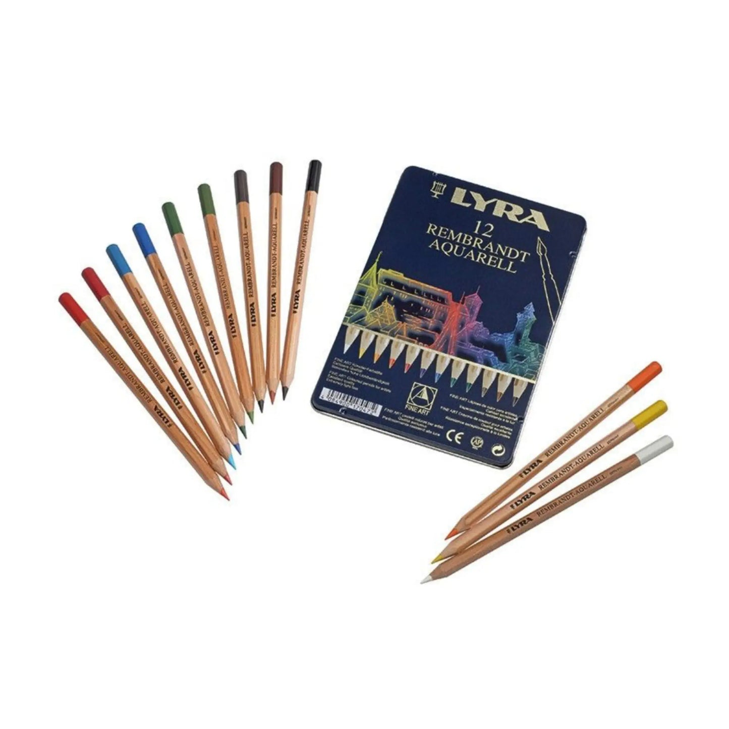 Lyra Rembrandt Aquarell watercolor pencils with metal tin water soluble colored pencils set
