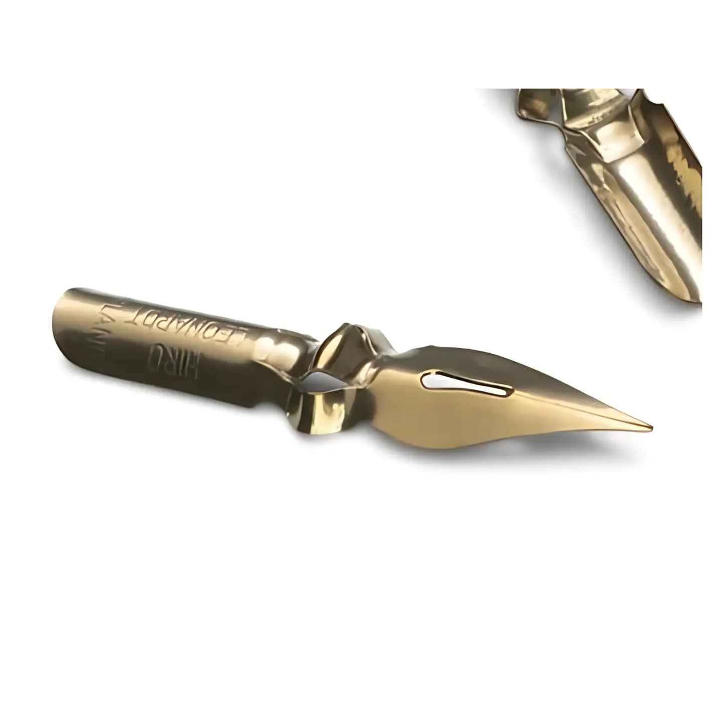close up of lyra steel dip pen nib for calligraphy and ink drawing