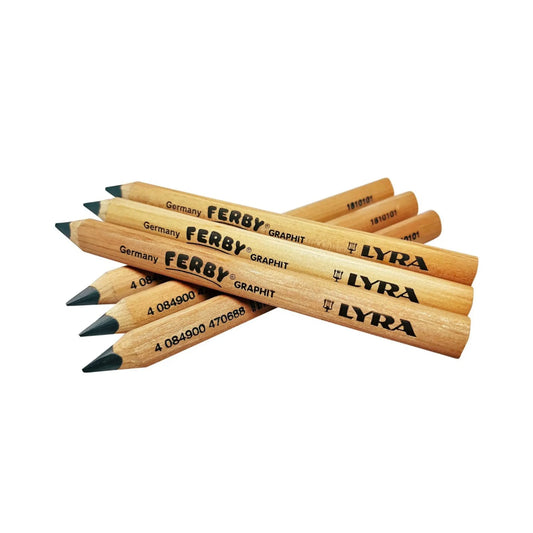 Lyra Ferby First triangular graphite pencils in natural wood finish, thick ergonomic pencils for young children learning to write