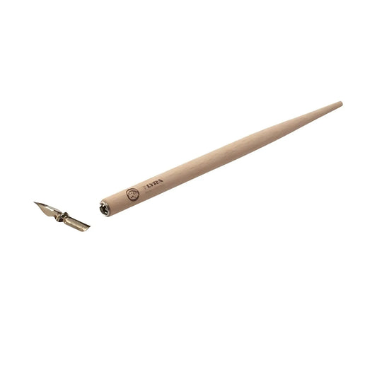 lyra wooden dip pen with beech wood holder and steel nib for calligraphy