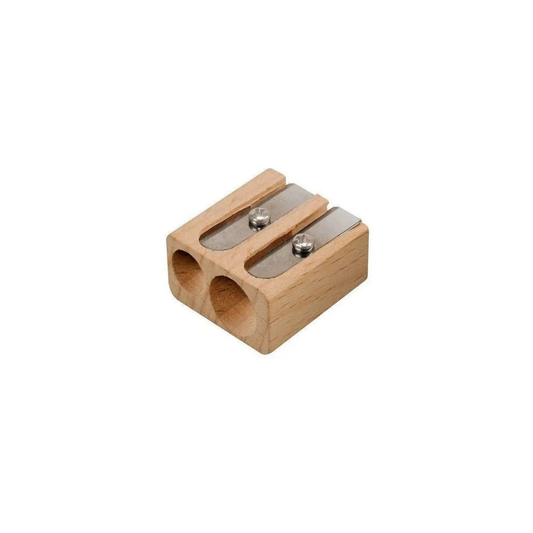 Lyra wooden dual pencil sharpener for standard and jumbo pencils beechwood eco friendly sharpener