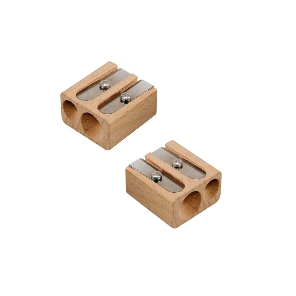 Lyra wooden dual pencil sharpeners for standard and jumbo pencils beechwood eco friendly sharpener
