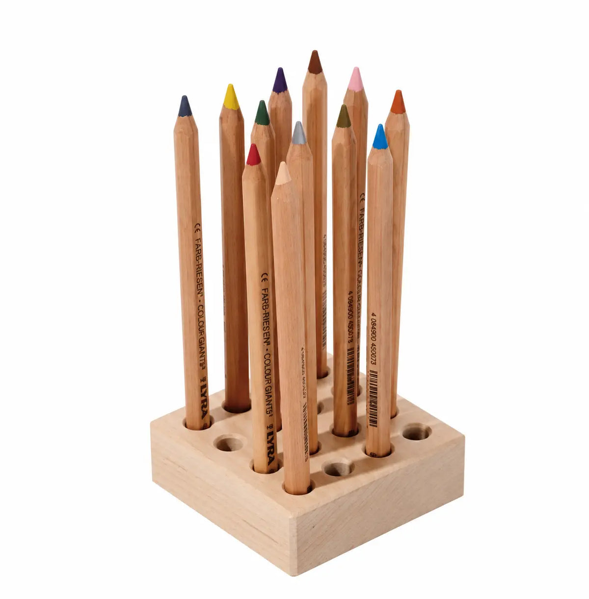 Wooden pencil holder for thick pencils like Lyra
