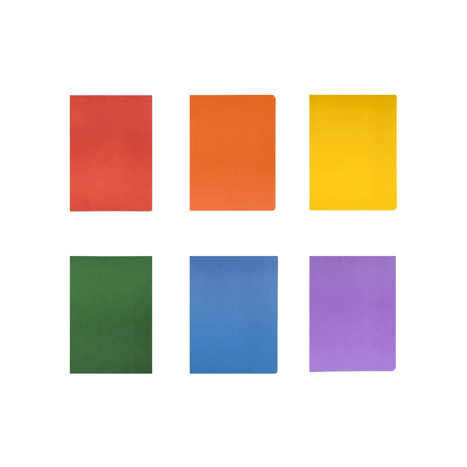 Rainbow Pack landscape blank Waldorf main lesson book with open white pages