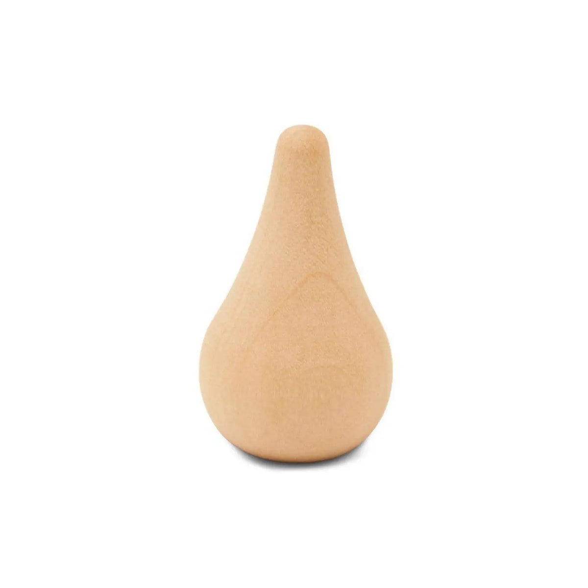 Unfinished wooden raindrop shape in smooth natural birch wood