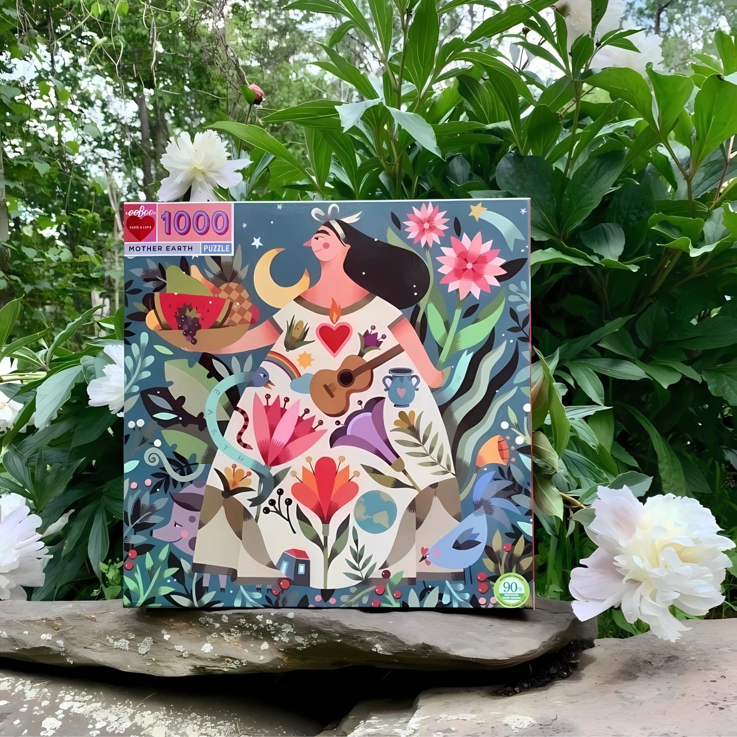 eeBoo Puzzle | Mother Earth Puzzle, 1000 Pieces in a nature setting