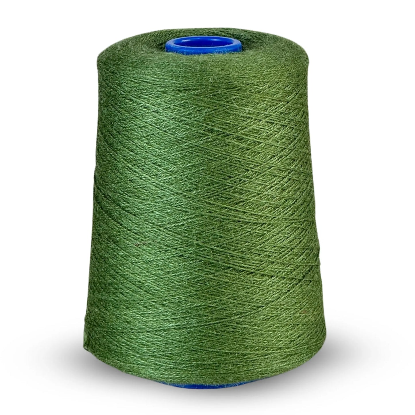 Merino tussah silk lace weaving yarn cone in basil