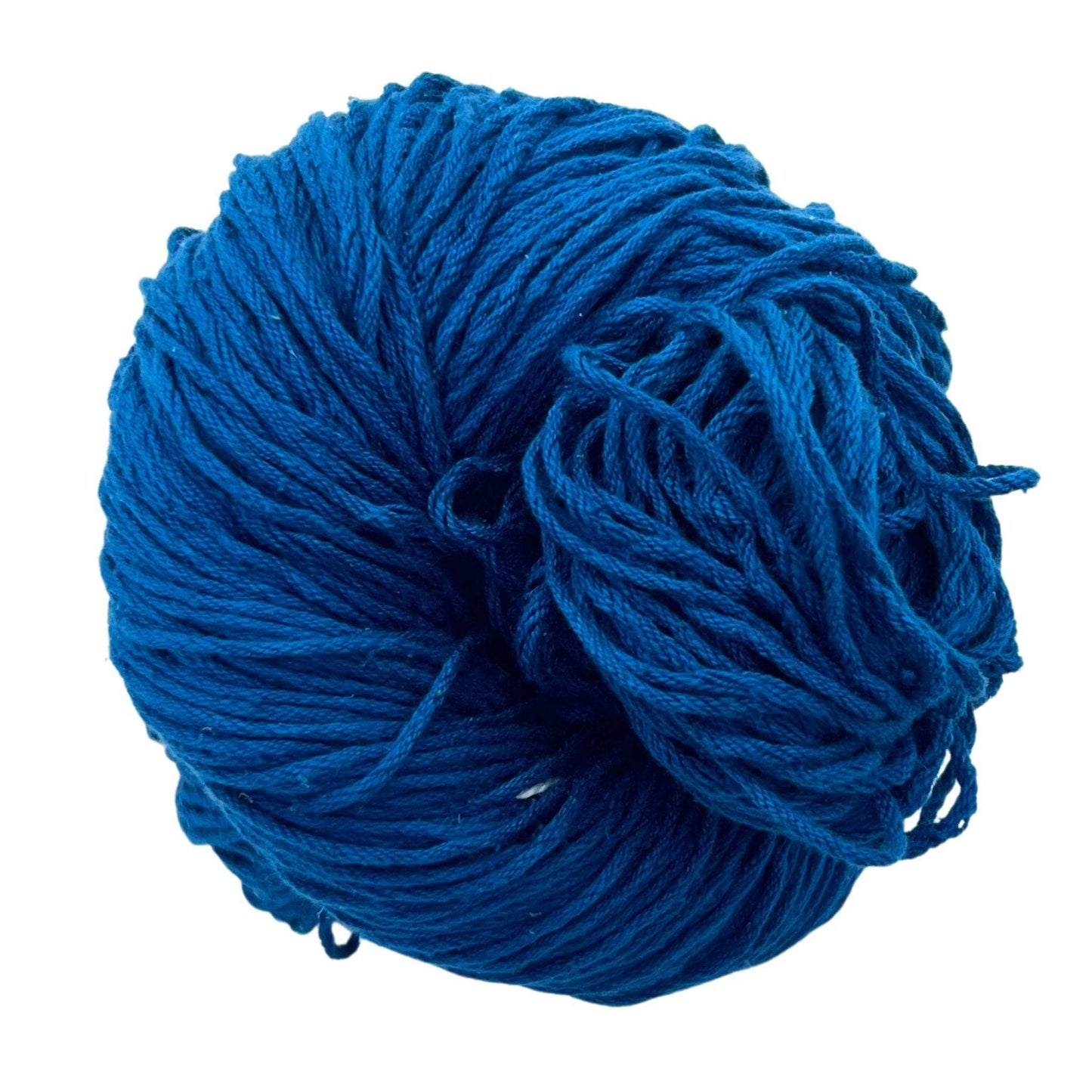 Mulberry silk fingering weight yarn skein in blue