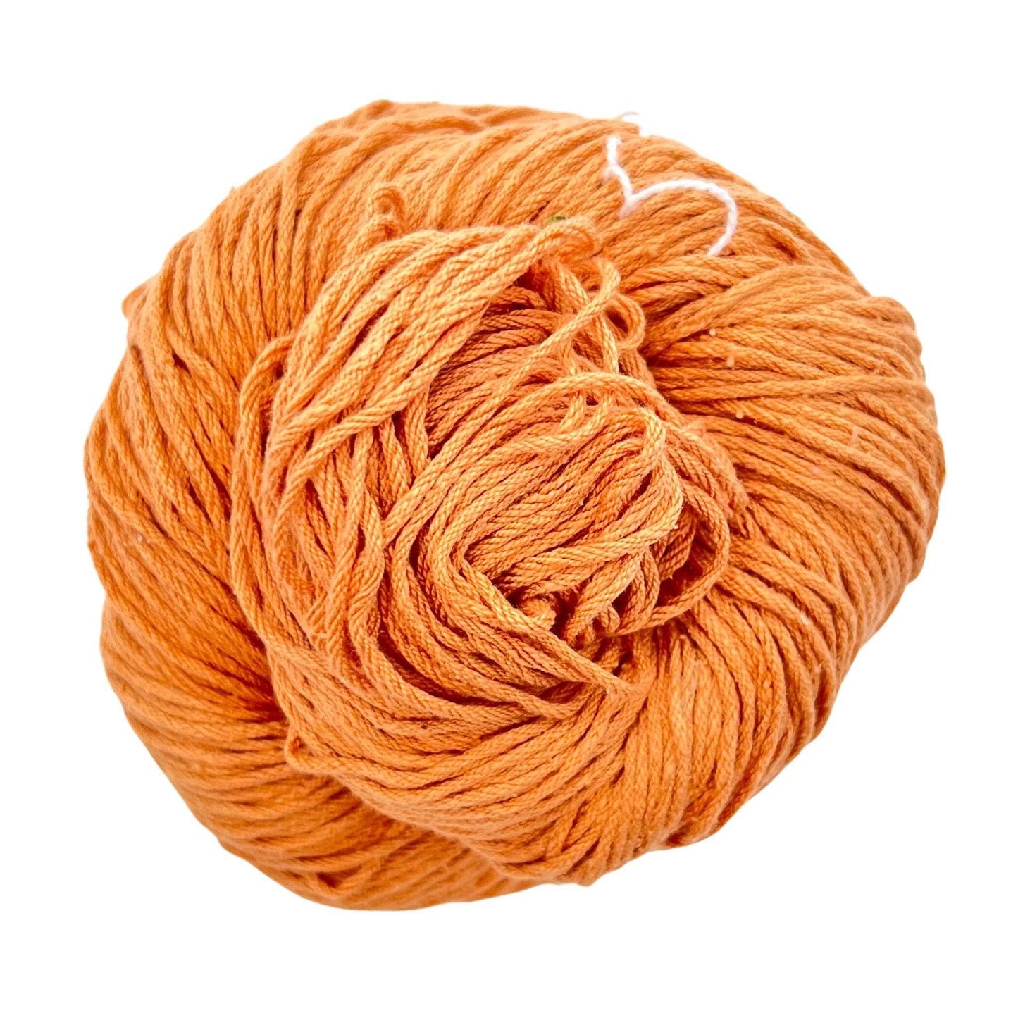 Mulberry silk fingering weight yarn skein in orangey peach