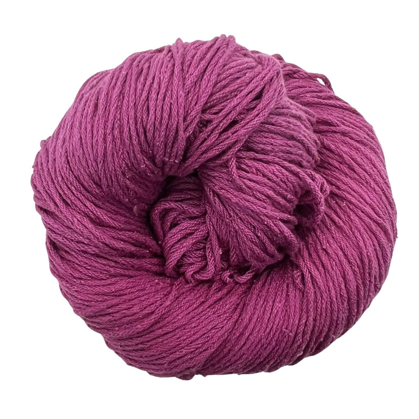 Mulberry silk fingering weight yarn skein in pink