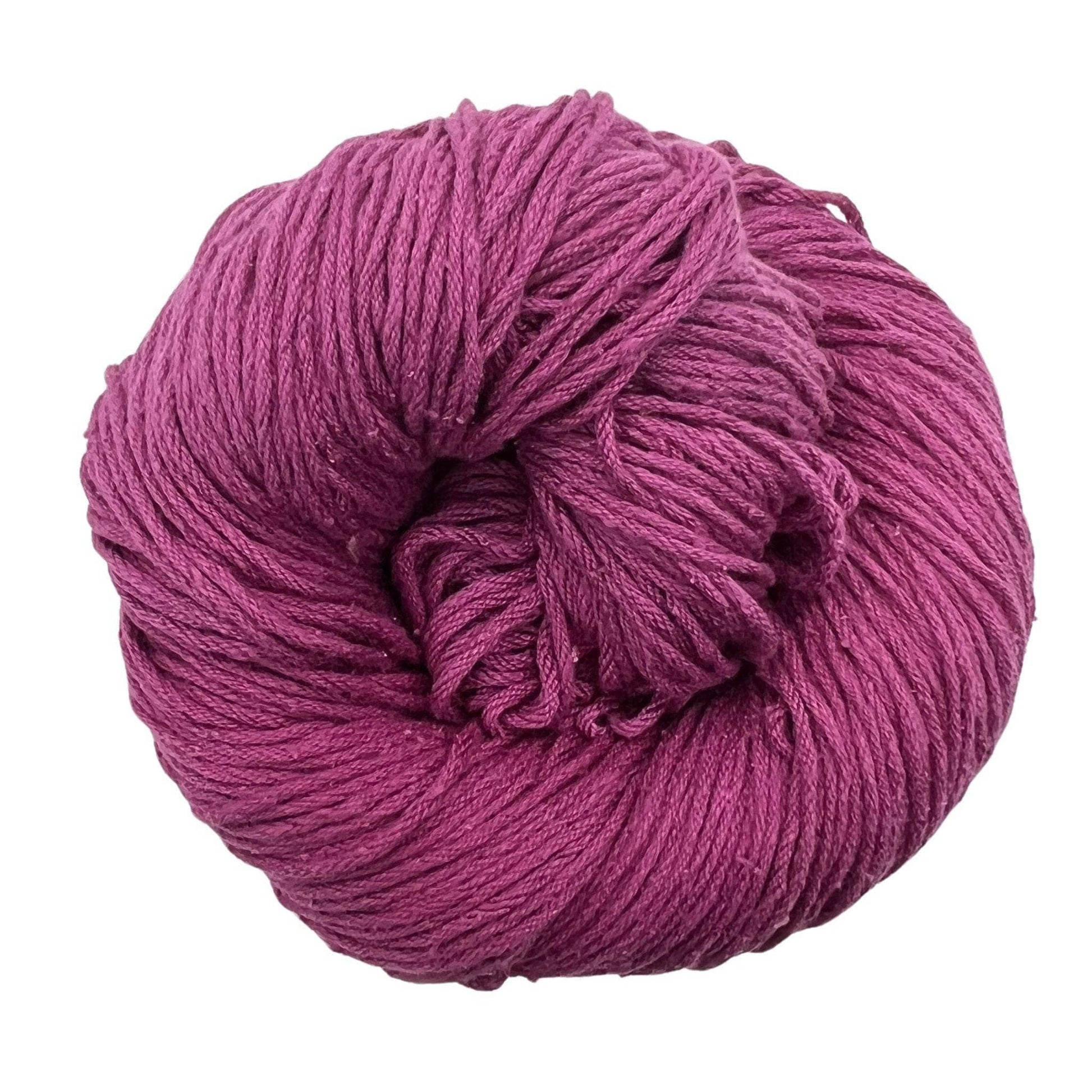 Mulberry silk fingering weight yarn skein in pink
