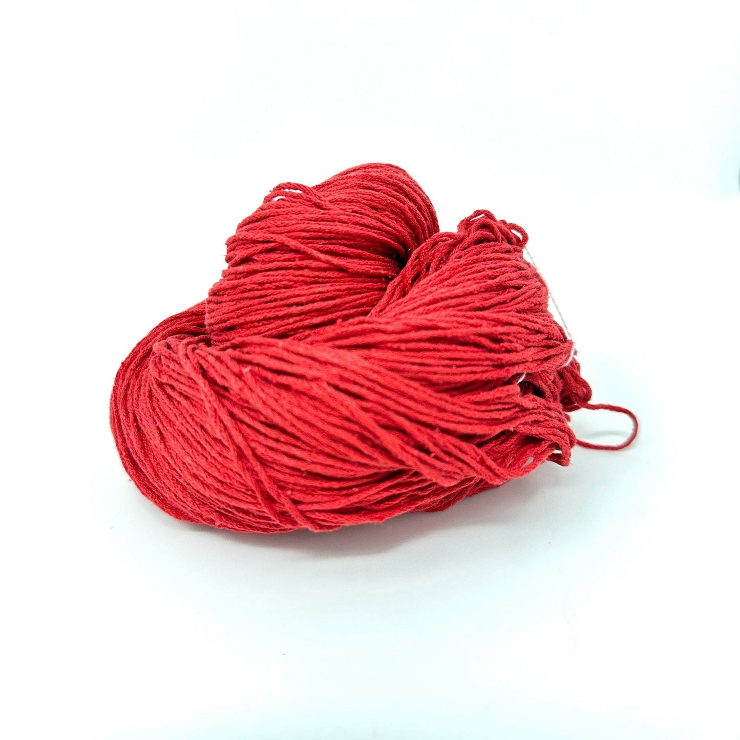 Mulberry silk fingering weight yarn skein in red