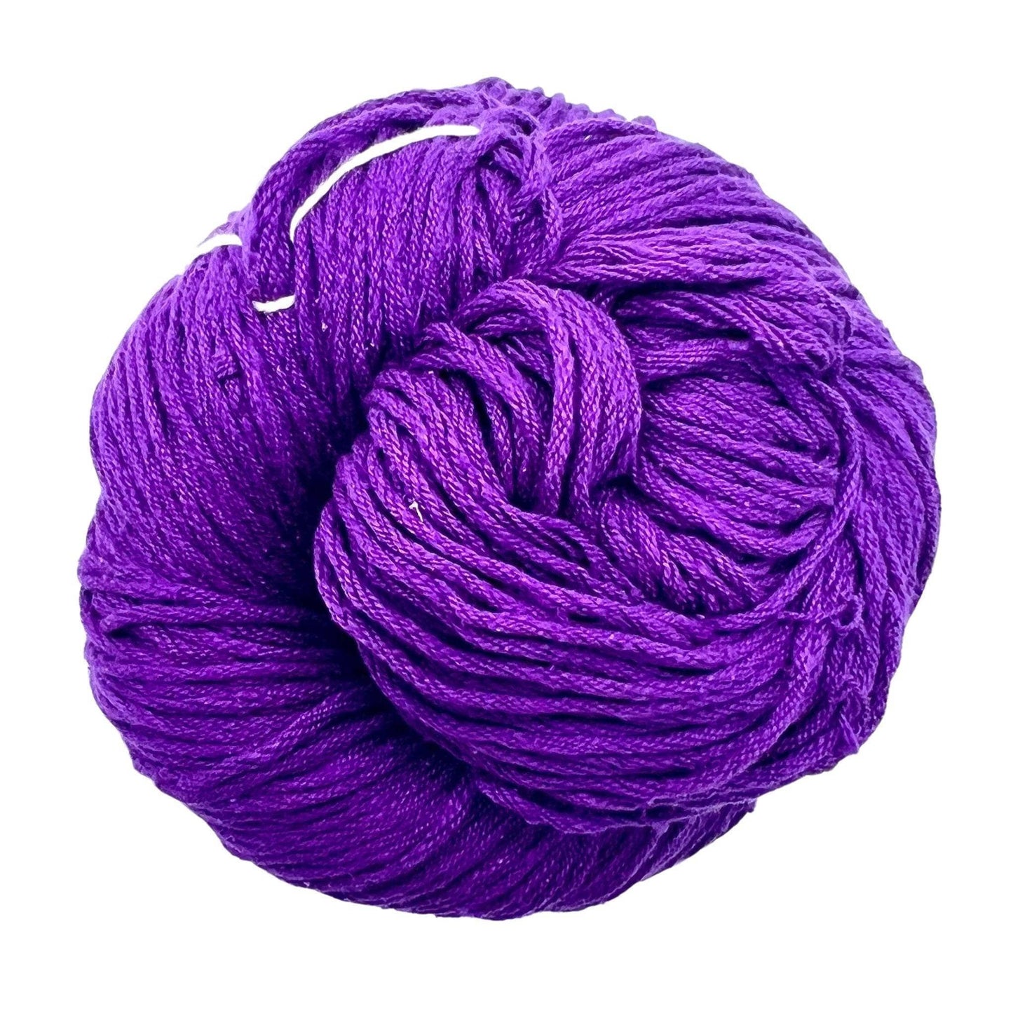 Mulberry silk fingering weight yarn skein in purple