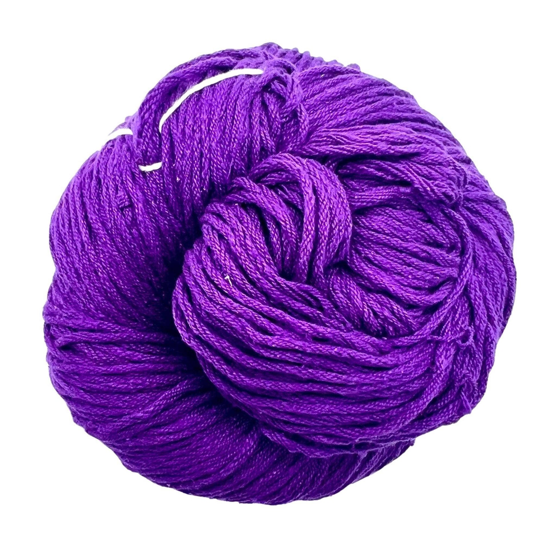 Mulberry silk fingering weight yarn skein in purple