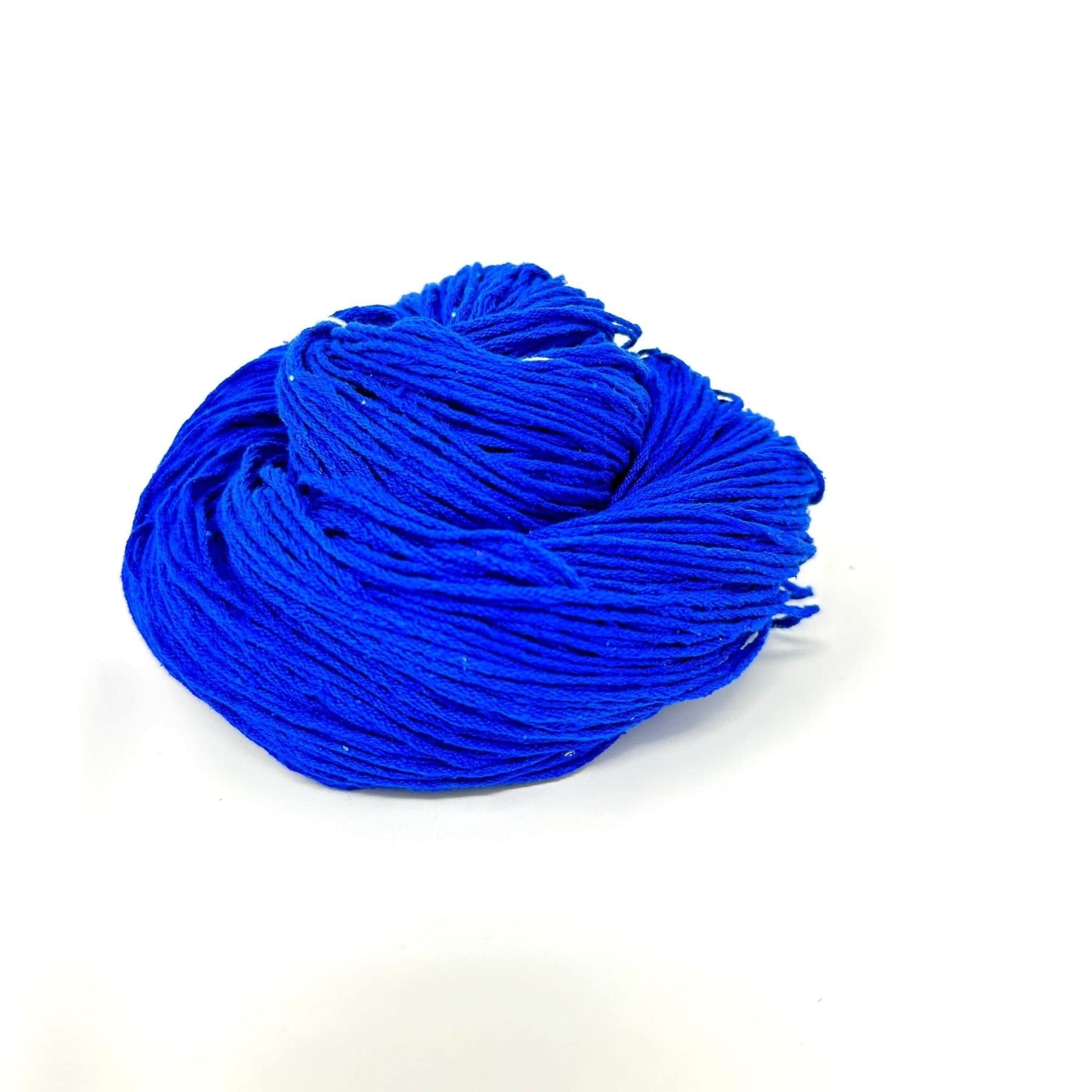 Mulberry silk fingering weight yarn skein in blue