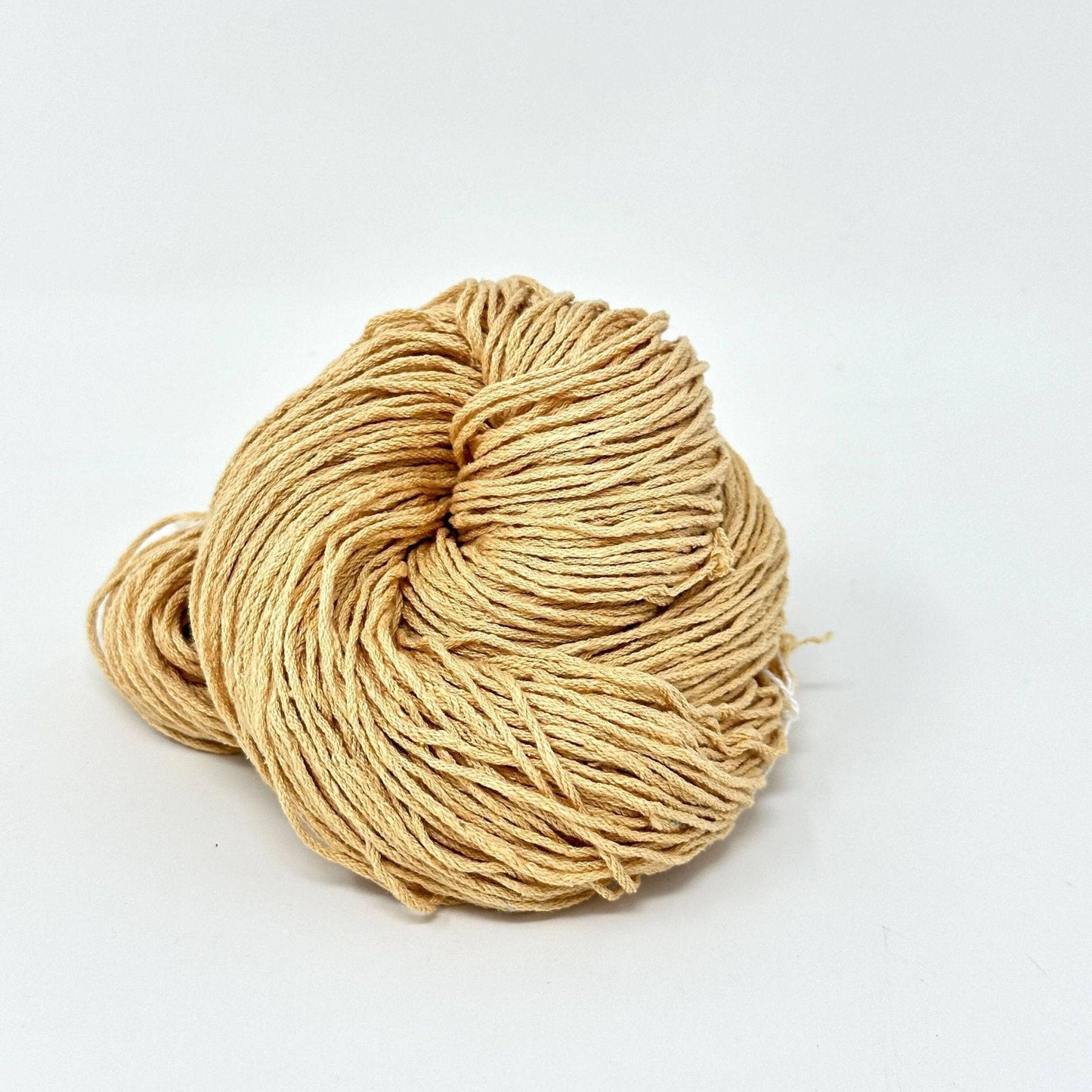 Mulberry silk fingering weight yarn skein in tan