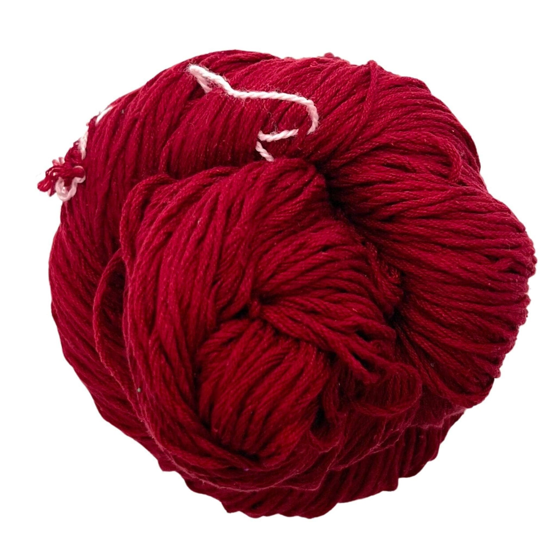 Mulberry silk fingering weight yarn skein in true red