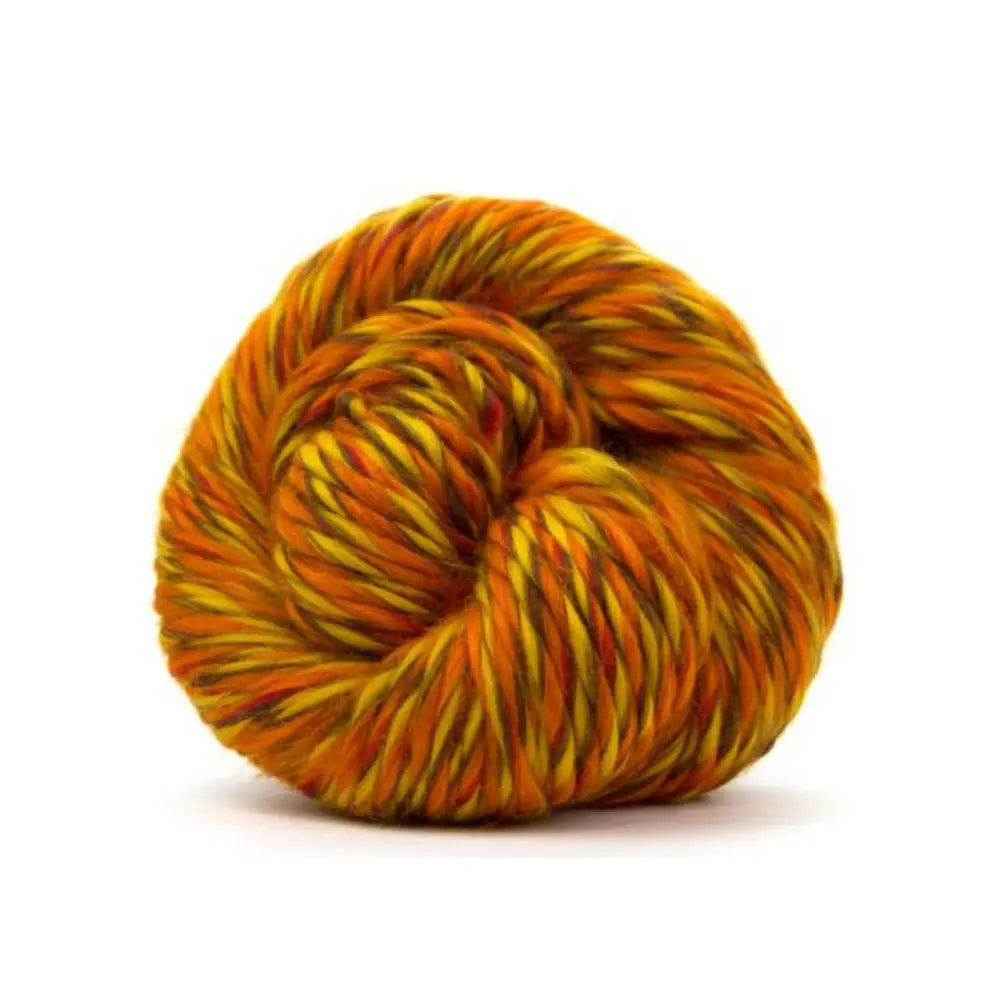 Multicolored yarn skein on a white background
