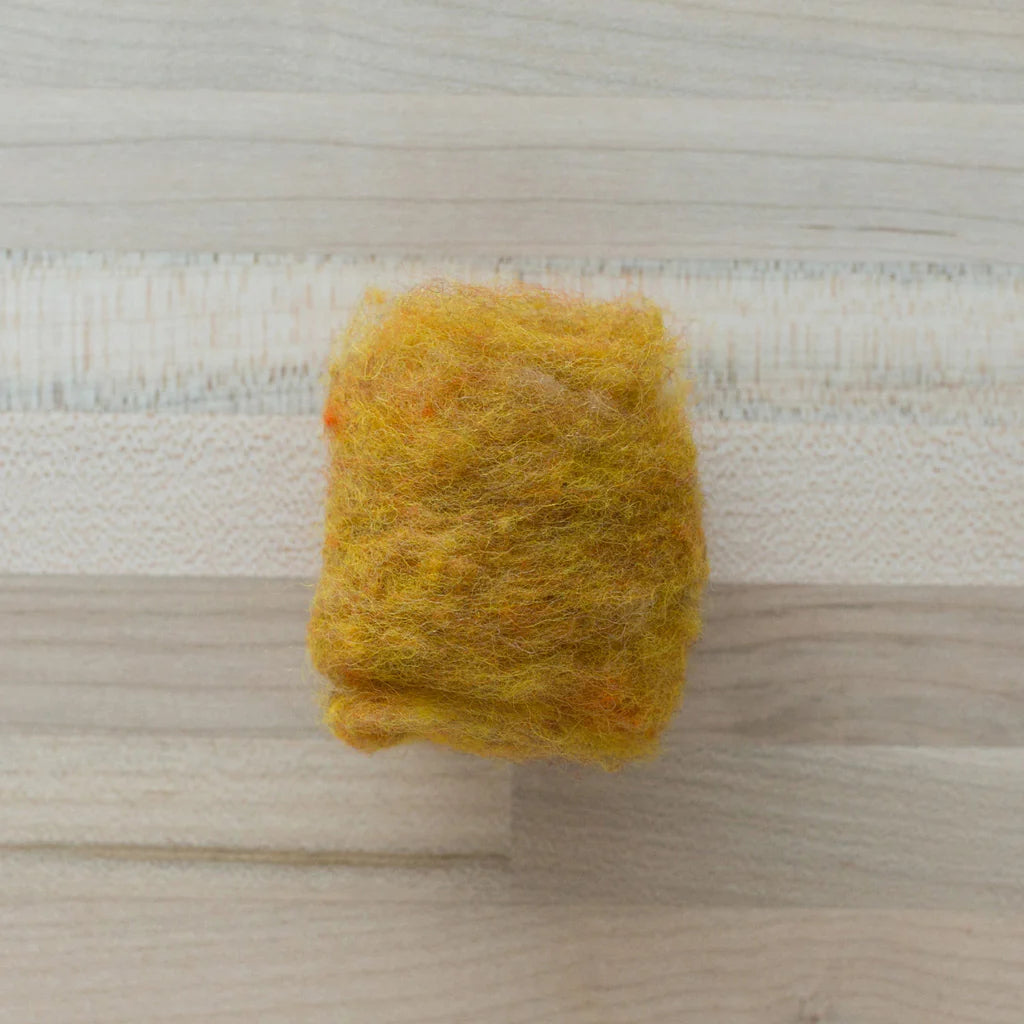 Felter’s Multi-tonal Fleece Merino-Suffolk Mix for Dry and Wet Felting in Mustard Yellow