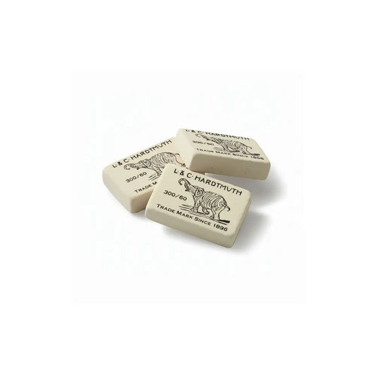 Natural rubber erasers Koh-I-Noor 300/60 plastic-free erasers stacked graphite pencil erasing