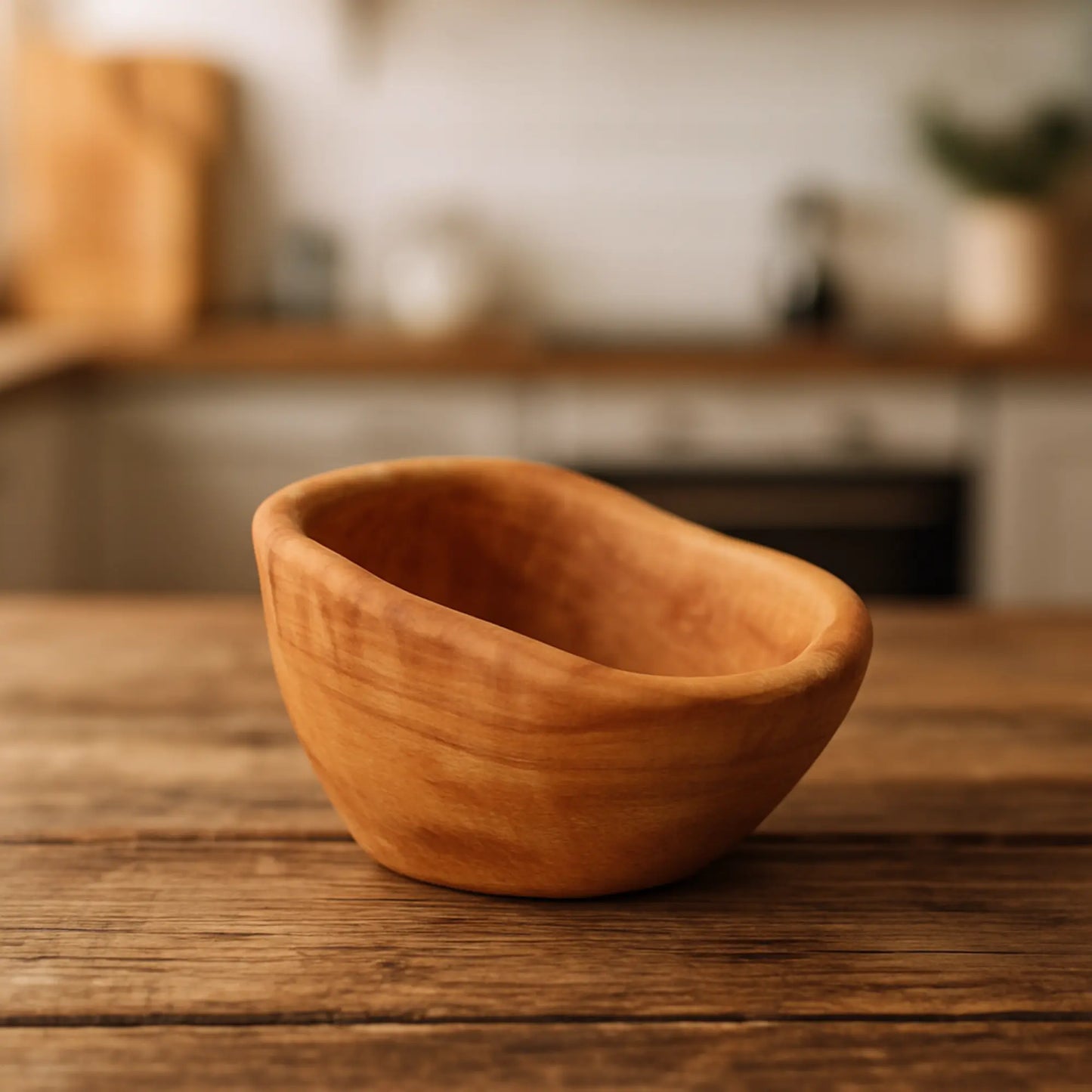 Hand-Carved Olive Wood Scoop Bowl with or without Handle – Sensory Bin Scoop