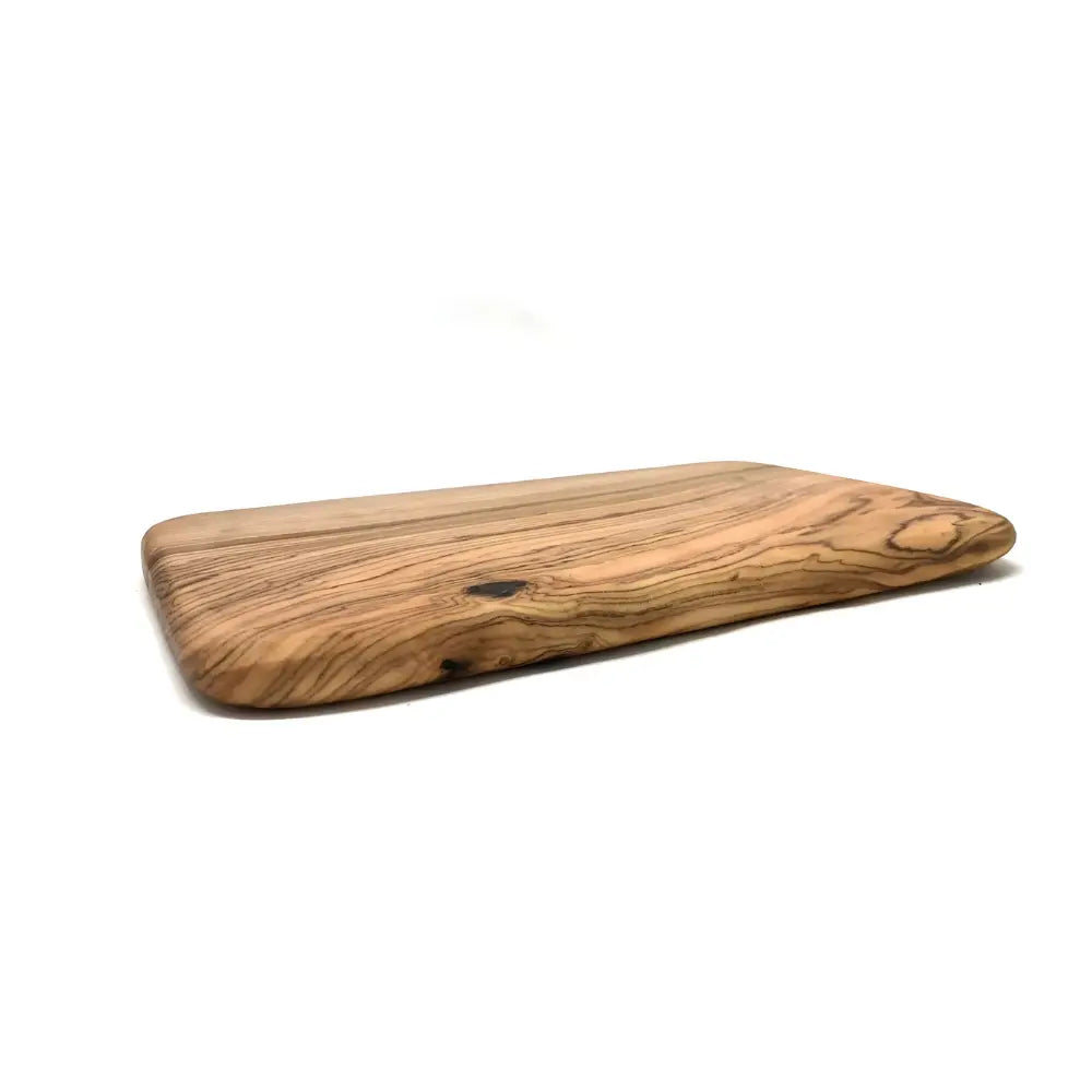 Wooden olive wood board for food or cutting food on a white background