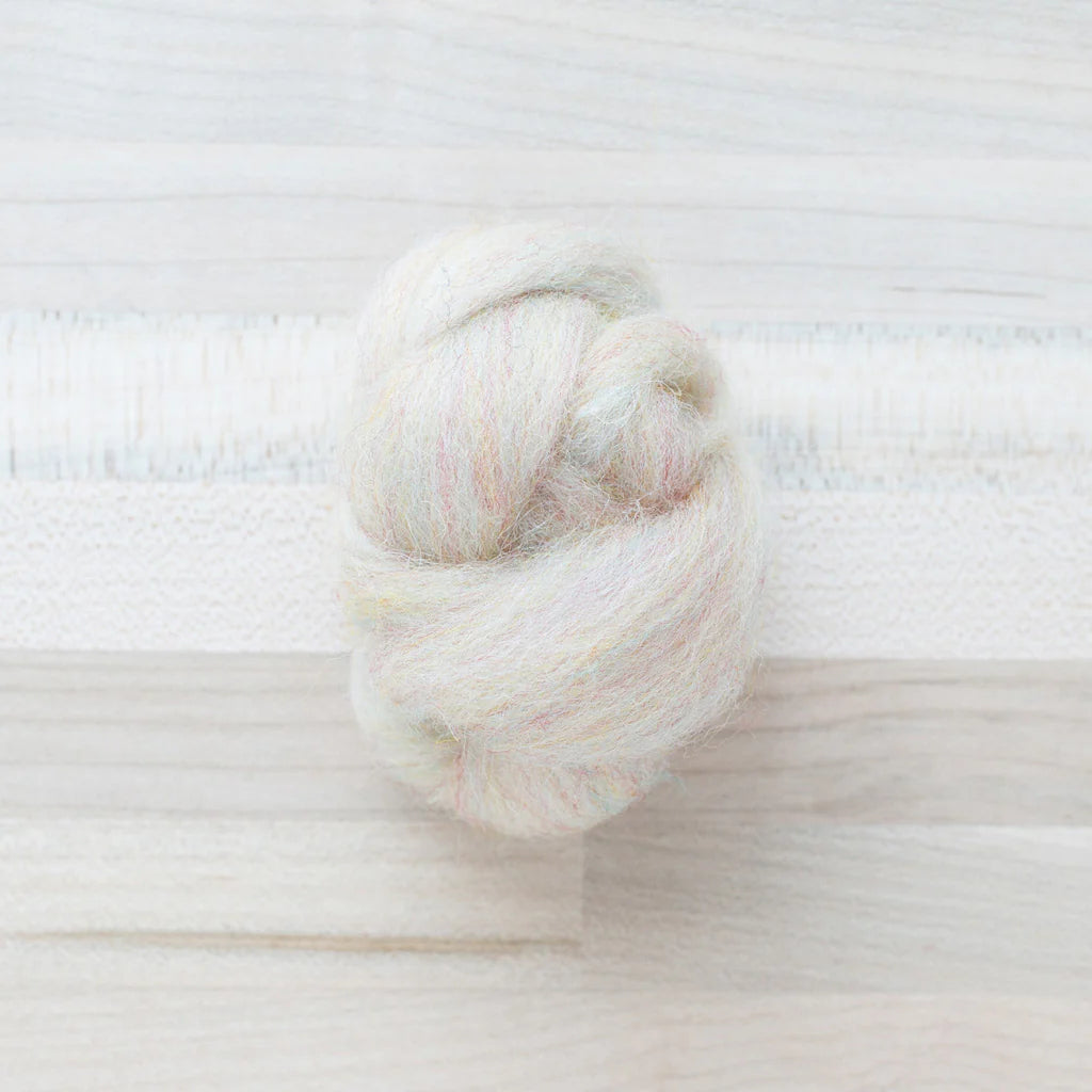 Opal Wool Roving Felter's Flowing on tabletop