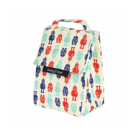 Organic Cotton Robot Lunch Bag for Kids – Fun, Durable, and Eco-Friendly