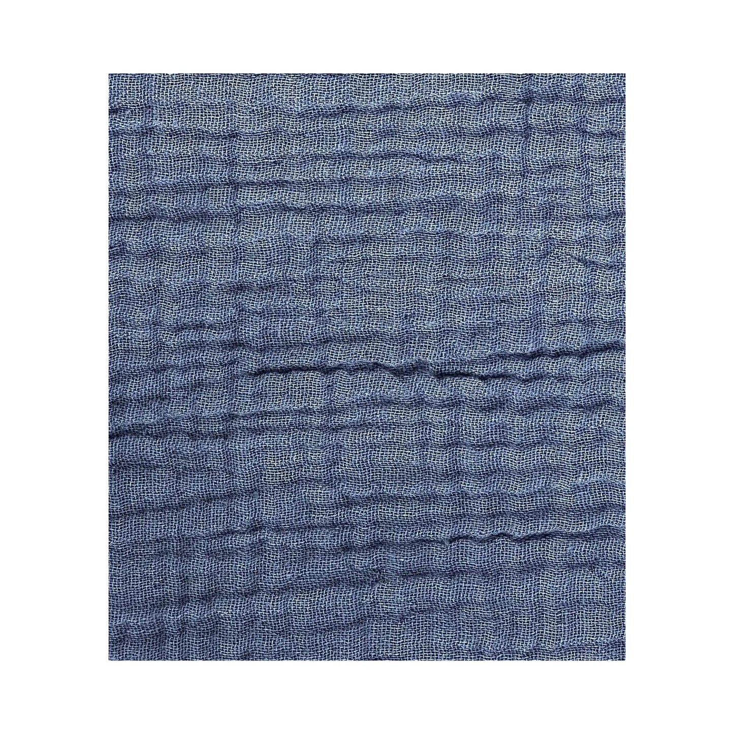 Close-up of blue GOTS-certified organic cotton Bitty Cloth